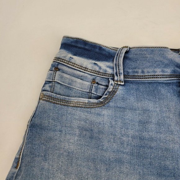 Rewash Shorts 11/30 Blue Denim Mom Vintage Reunion Super High Rise Cuffed Womens - Picture 2 of 7